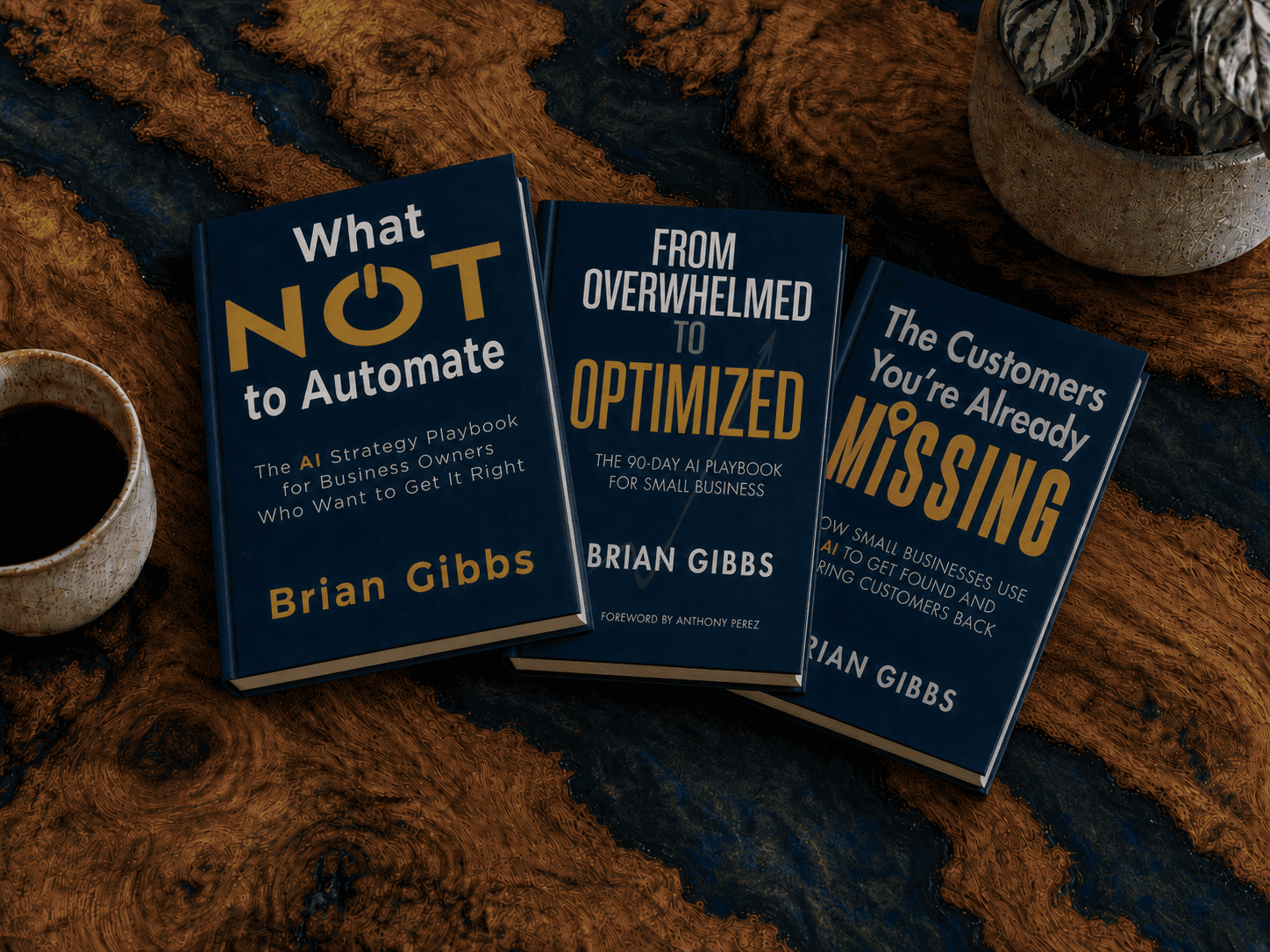 Three books. The same framework the advisory work is built on.